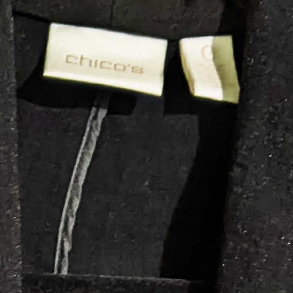 Chicos Black Jacket sz 0 (Women's 6-8) Like New! - Picture 9 of 9